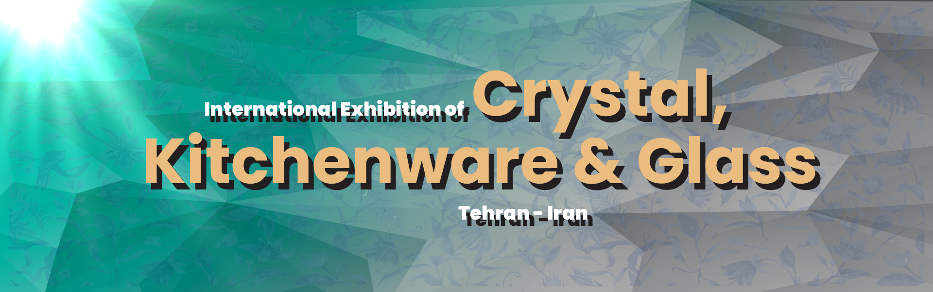 Porcelain ceramic glass and crystal dishes Exhibition Iran